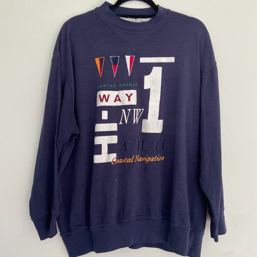 Vintage Coastal Mock Neck // Crewneck // Sweatshirt